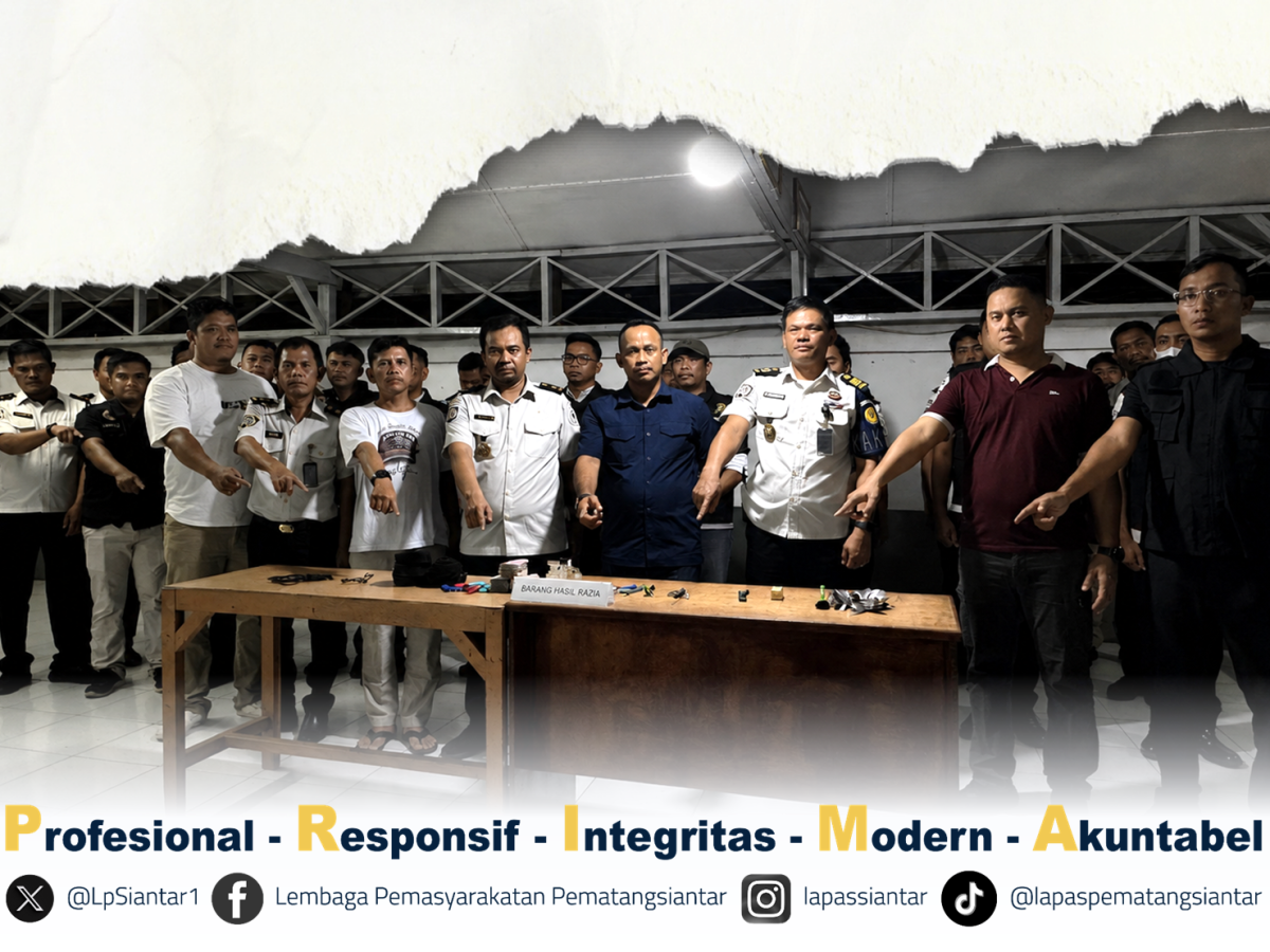 Jaga Lapas Tetap Kondusif, Jajaran Lapas Pematangsiantar Perkuat Deteksi Dini melalui Penggeledahan Rutin
